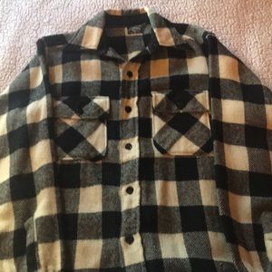 Genuine vintage wool plaid shirt